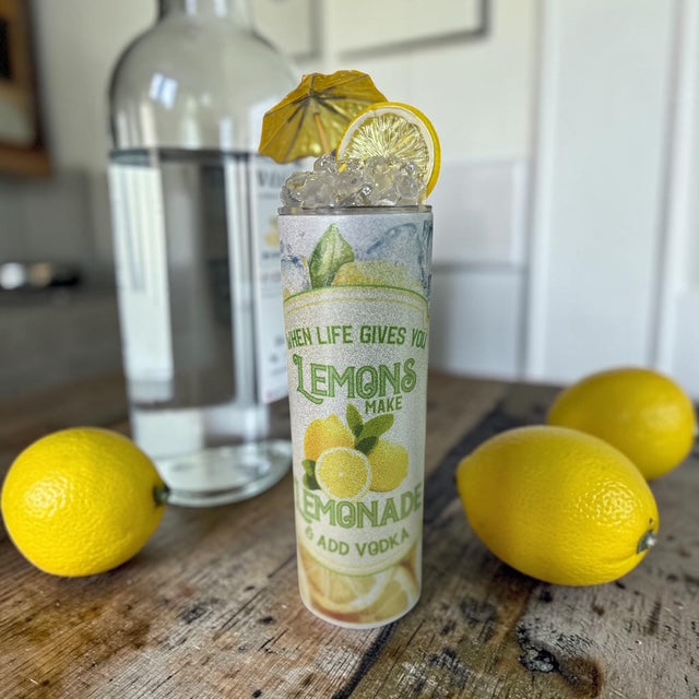 Lemon Ice and Umbrella Tumbler Lid