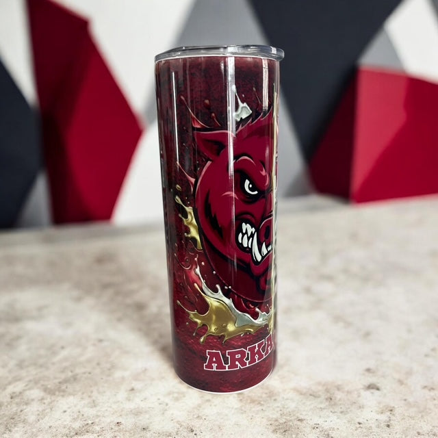 Arkansas Razorbacks 20 oz Split Image Tumbler