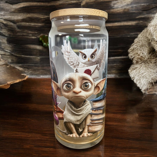 Wizarding Elf Glass Can Tumbler