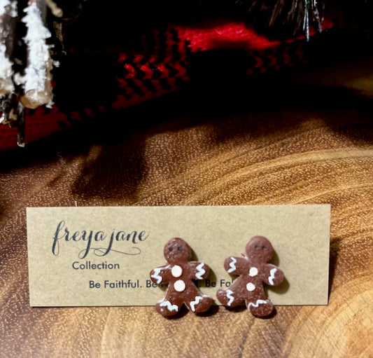 Gingerbread Man Studs - Dark