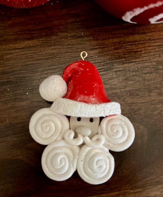 Santa Ornament - Red