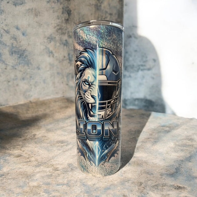 Detroit Lions 25 oz Split Image Glitter Tumbler