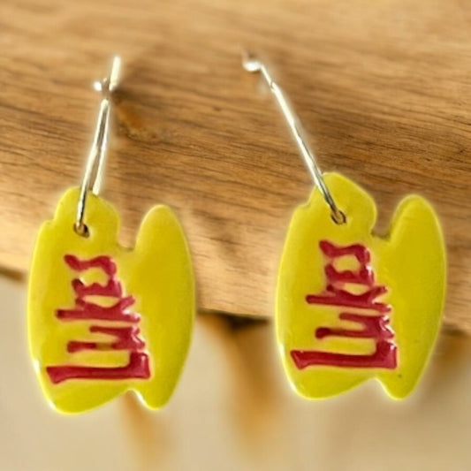 Diner Earring Hoops - Yellow
