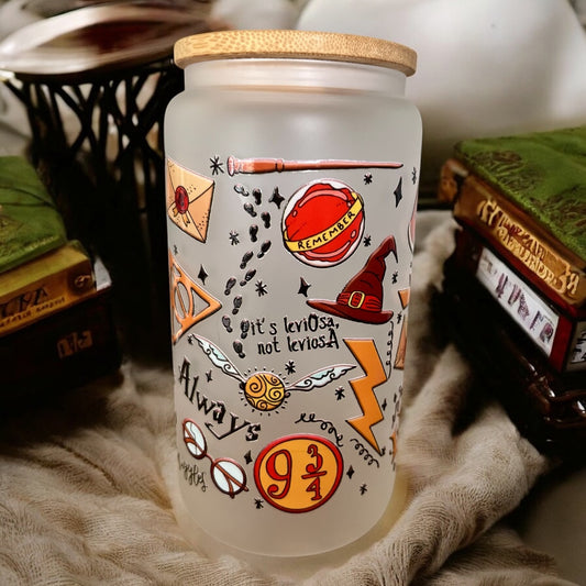 Wizarding Matte Glass Can Tumbler