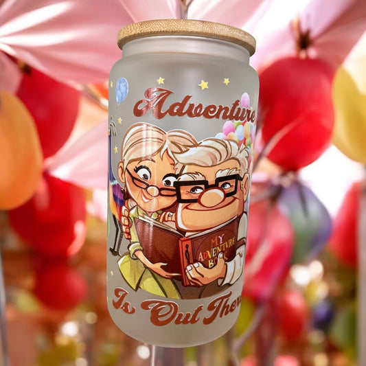 Adventure Awaits Matte Glass Can Tumbler