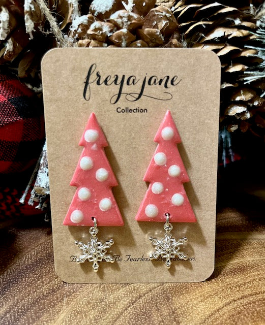 Pink Christmas Tree with Snowflake 3