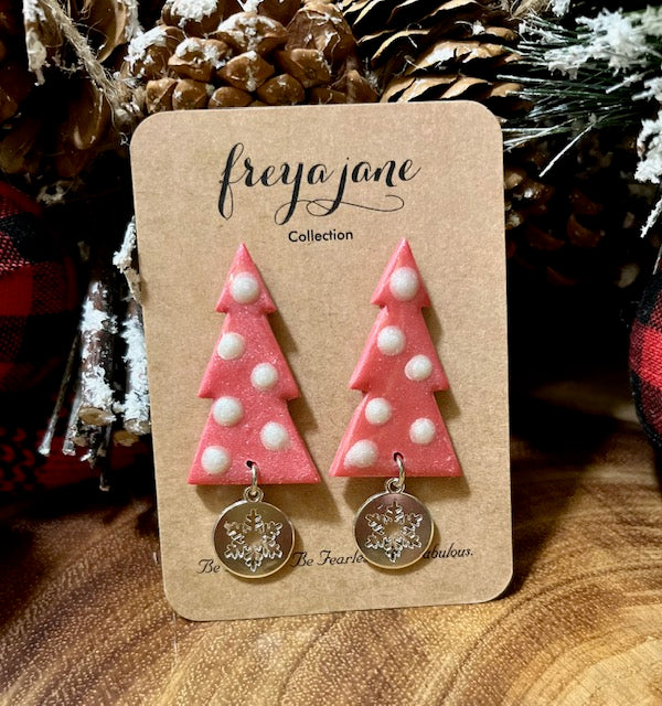 Pink Christmas Tree with Snowflake 2