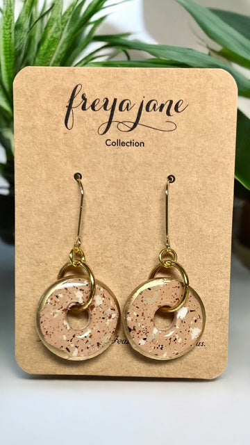 Rusty Terrazzo Circle Drops