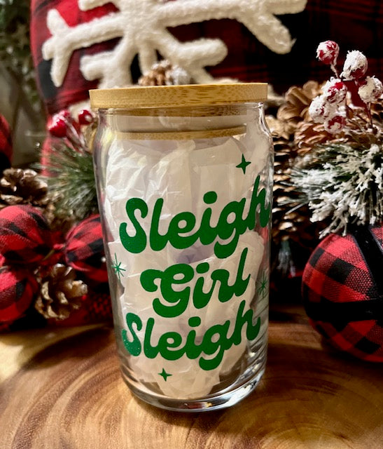 Glass Can - Sleigh Girl Sleigh - Green