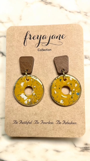 Yellow Terrazzo Circle Drops