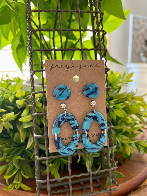 Ocean Vibe Half Hoops with Studs