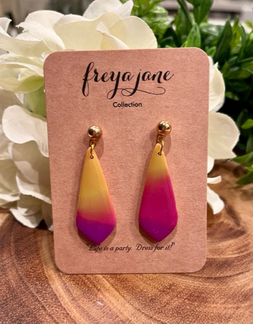 Funky Teardrops - Pink/Purple/Yellow