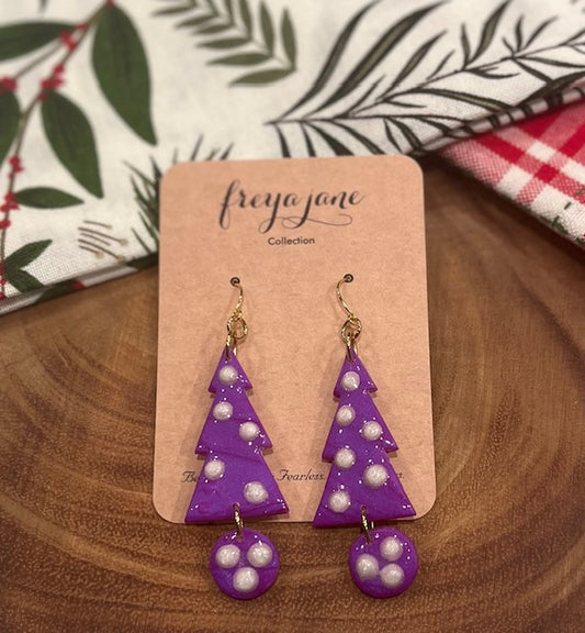 Christmas Tree Drops - Purple