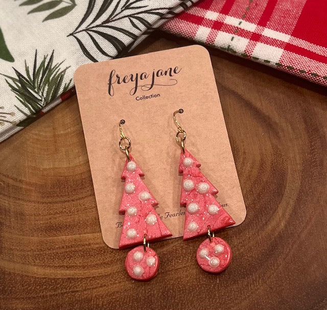 Christmas Tree Drops - Pink