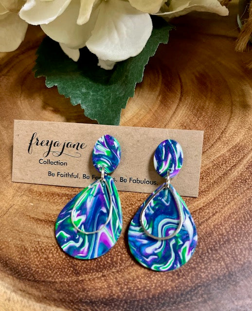 Psychedelic Dreams Teardrop Earrings